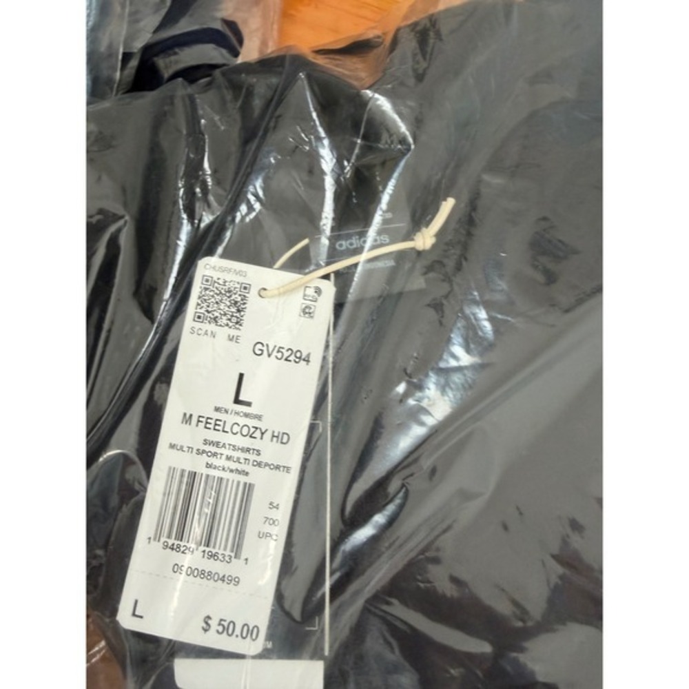 Adidas Men's Cozy Pullover Hoodie – Black – Size Large – NWT - Picture 4 of 4